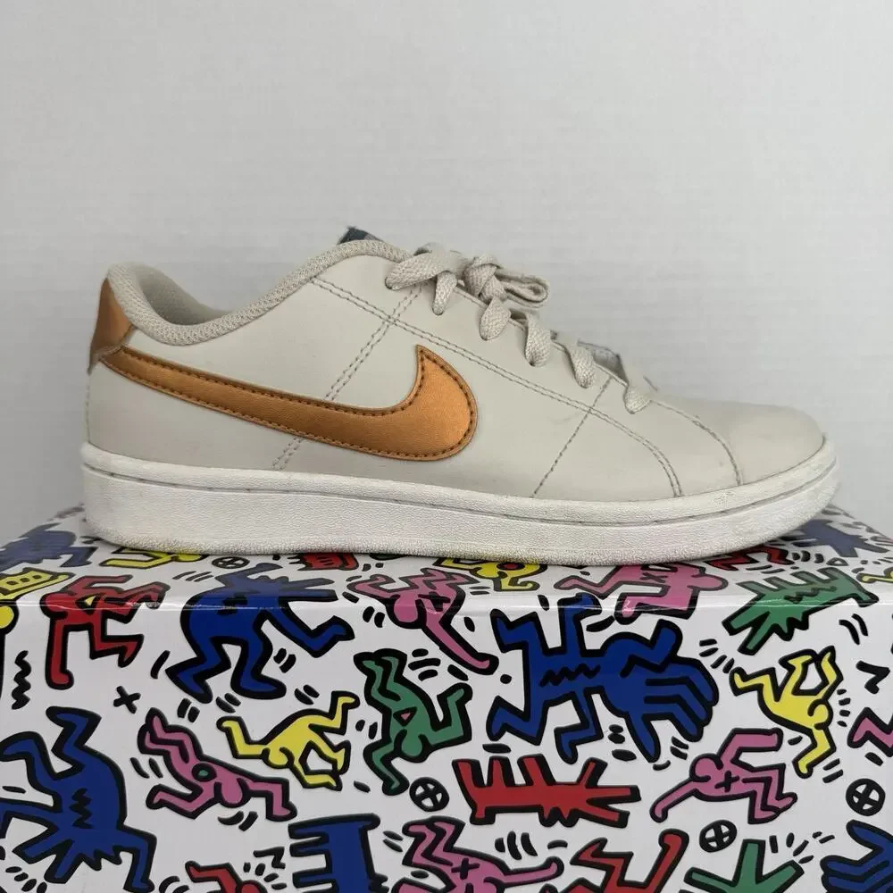 Nike Women’s‎ Court Royal 2 Bronze/White Leather CU9038-102 Size 7.5 W/Box